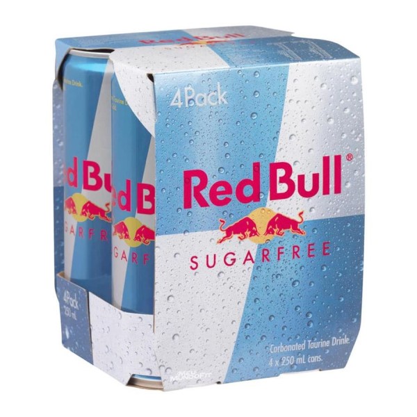 Bebida Energética Sem Açúcar Red Bull 4*25 cl